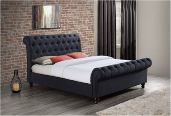 Castello Fabric Bed - Charcoal